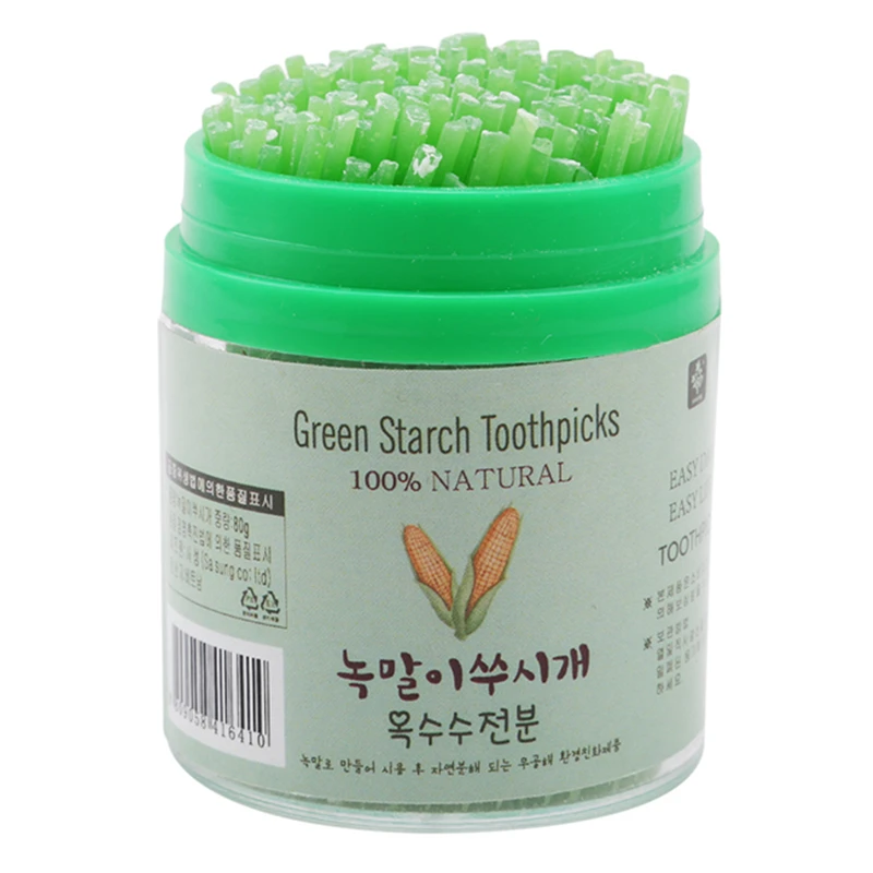 

Korean Crystal Corn Starch Toothpick Mondadientes Edible Eco-Friendly With Box Home Restaurant Hotel Products
