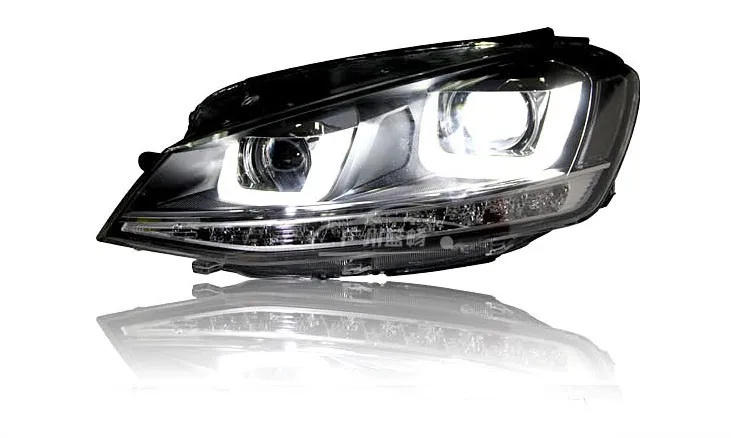 Автомобильный Стайлинг светодиодный HID Рио светодиодный фары передняя фара чехол для VW Golf 7 Golf7 VW MK7 bi-ксеноновая линзы ближнего и дальнего света