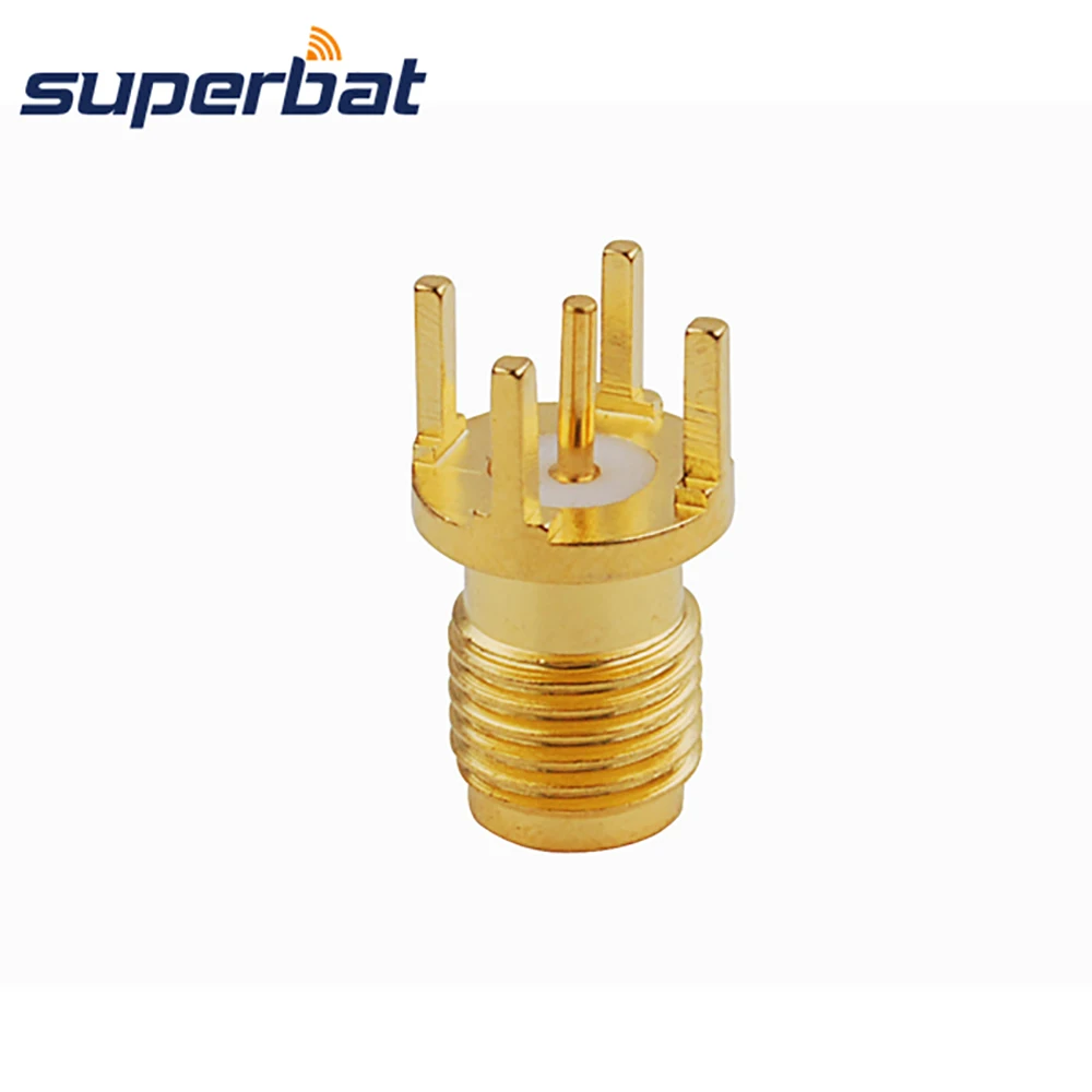 Female SMA RF Coaxial Connector for PCB Mount