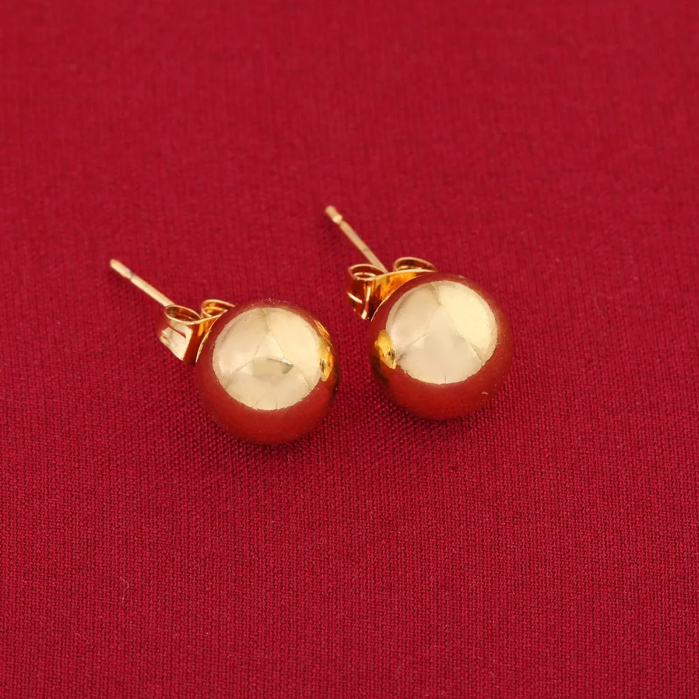Женские серьги подвески 4 мм 6 8 10 желтого цвета|ball earrings|earrings for womenearrings women designer |