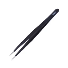 10 шт./лот ESD Safe Точность Пинцет Pinzette Нержавеющая сталь Пинцет для электронных ремонт ручной инструмент ESD-11