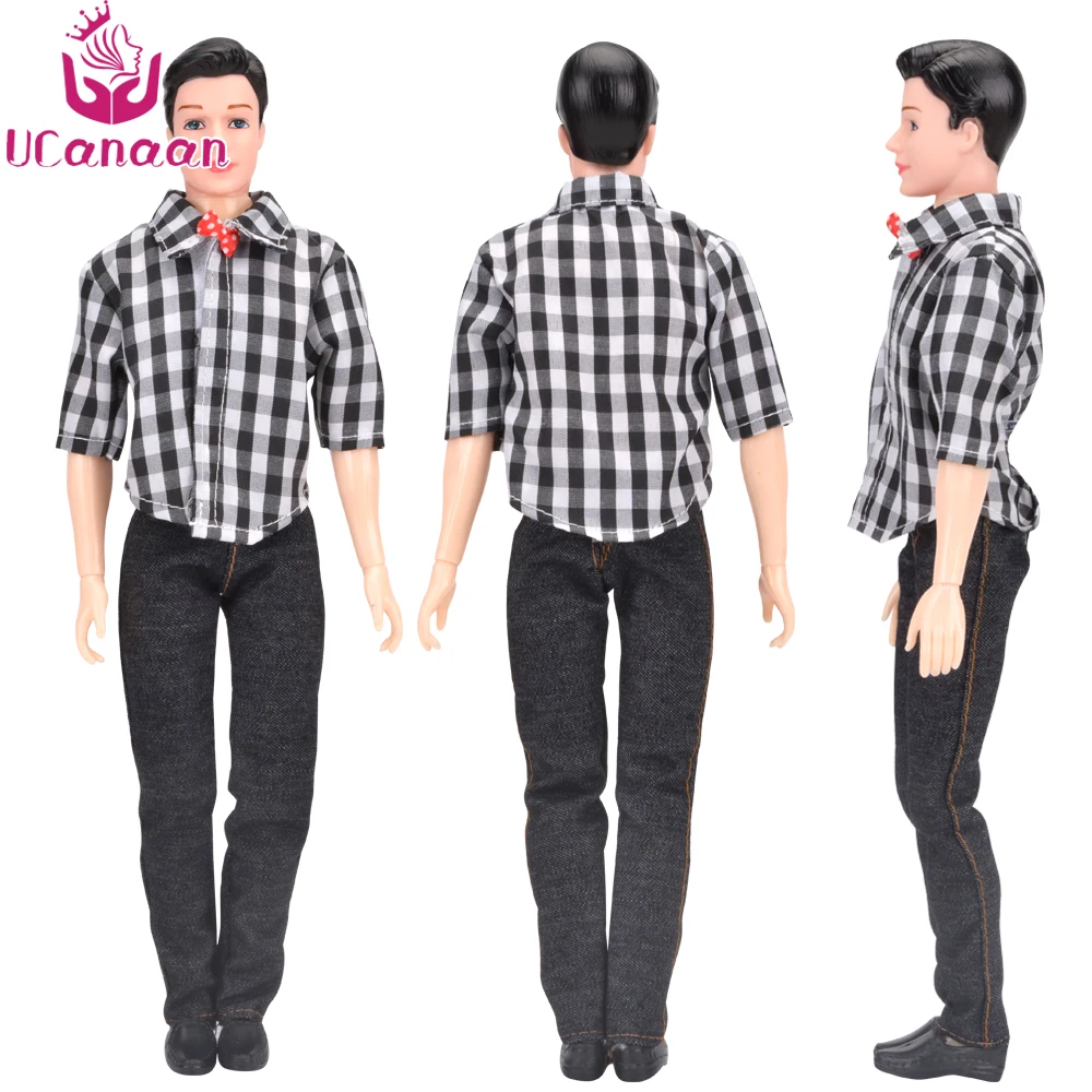 UCanaan Doll Family 5 People Dolls Suits 1 Mom /1 Dad /2 Little Kelly Girl /1 Baby Son/1 Baby Carriage Real Pregnant Toyl gift