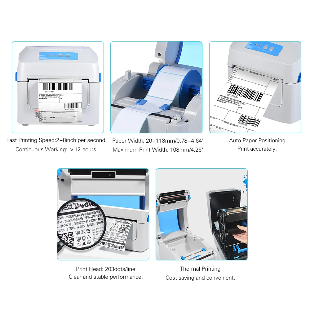 Gprinter طابعة حرارية 1d 2d qr الباركود تسمية عنوان البريد بوليصة سرعة الطباعة 8 بوصة بسرعة 20-118 ملليمتر عرض خارجي مدخل Gprinter طابعة حرارية 1d 2d qr الباركود تسمية عنوان البريد بوليصة سرعة الطباعة 8 بوصة بسرعة 20-118 ملليمتر عرض خارجي مدخل
