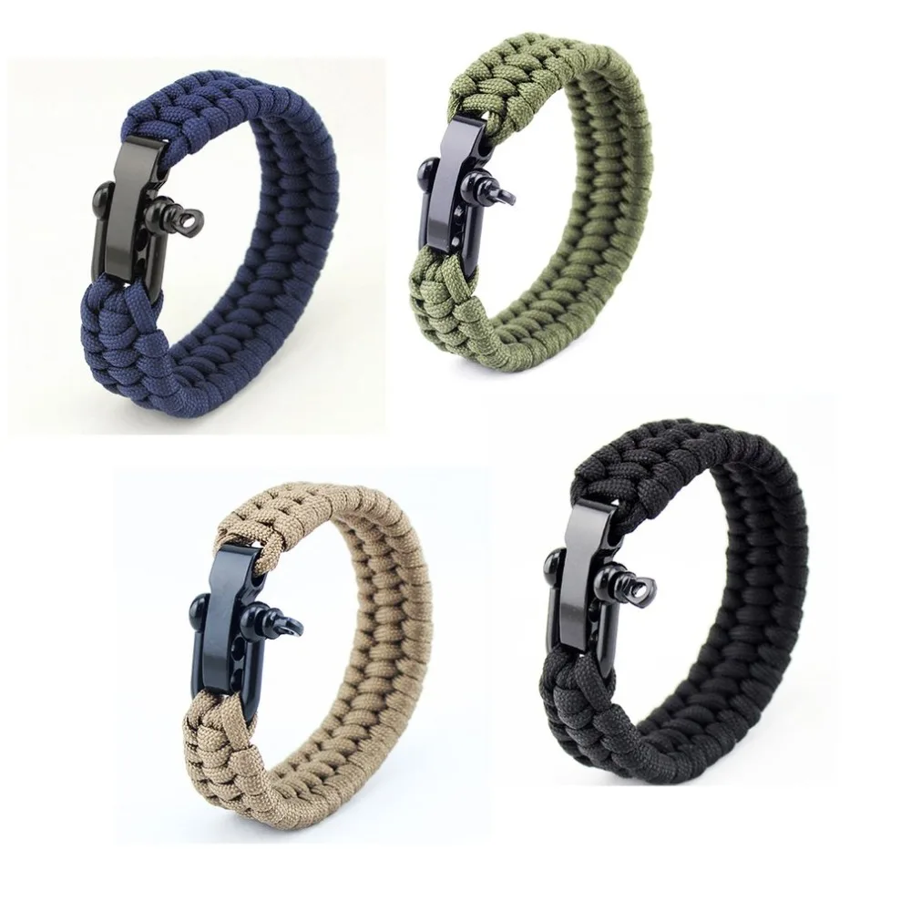

Unisex Outdoor Camping Tactical Survival Bracelet Paracord Wristband Emergency for Buckle
