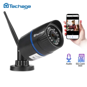

Techage 1080P Wireless Wifi IP Camera SD TF Card Audio Record 2MP IR Night Vision 2MP P2P Onvif CCTV Outdoor Video Surveillance