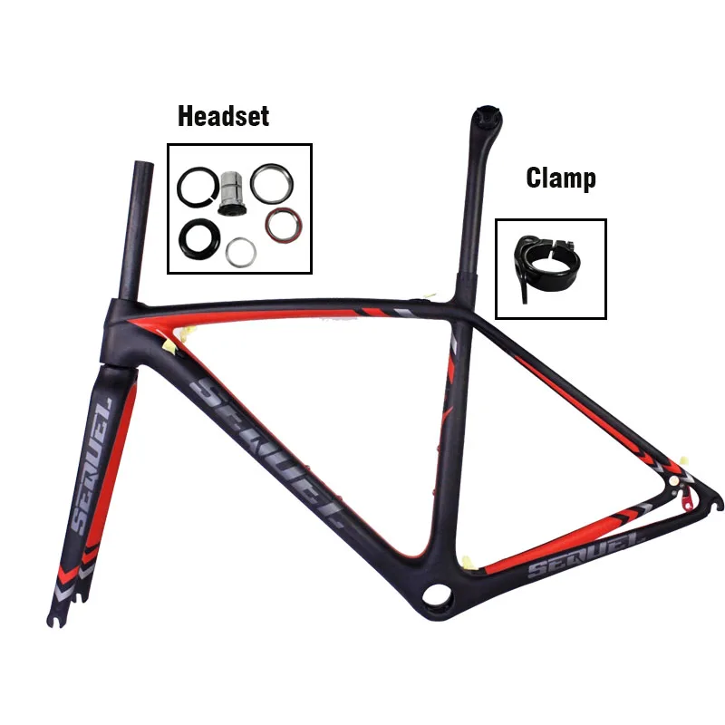 Best Ultra light 765g carbon road frame T1000 Toray carbon fiber bike frame PF30 BB30 bottom bracket  Crank 1