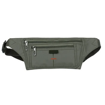 

5 pcs of Polyester belt pouch and with a zipper Military Green Unisex