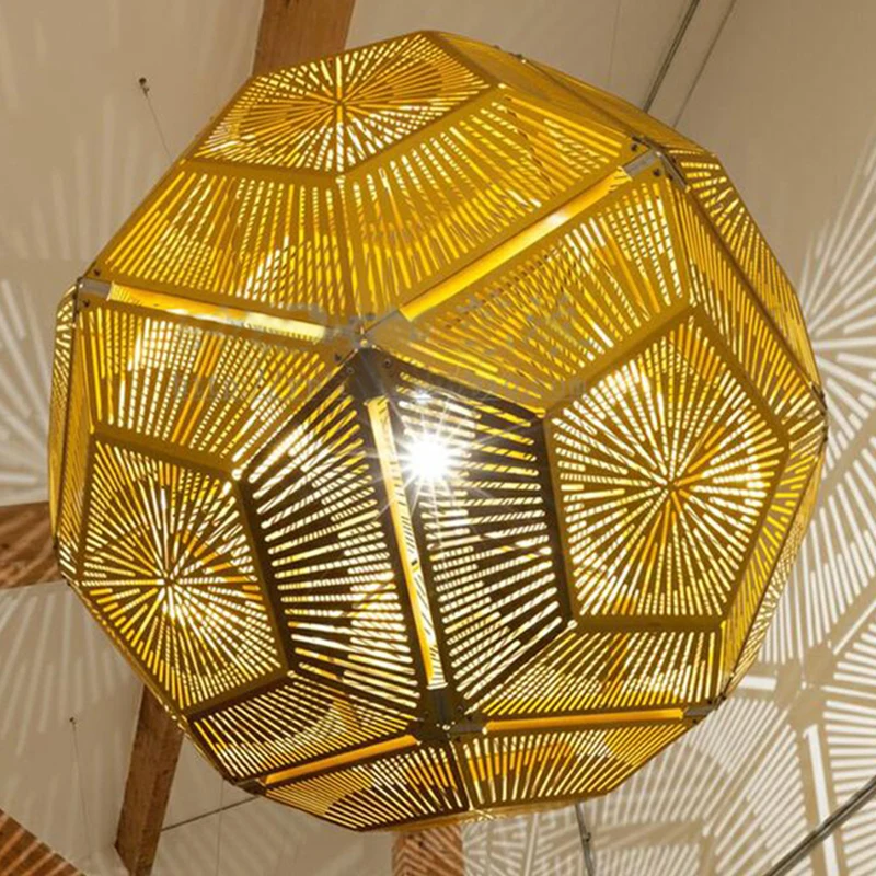 Ball Pendant Light Black/ Gold/ Silver Color Hanging Lamp ...