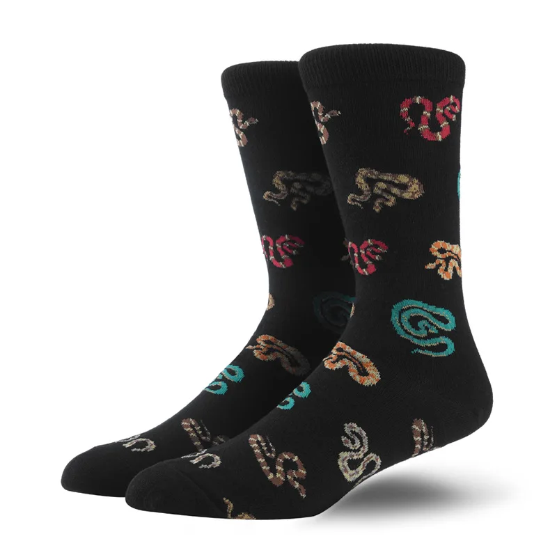 Мужские Разноцветные забавные Необычные забавные Носки с рисунком бонангел, подарочные носки для мужчин - Цвет: 1