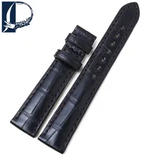Pesno Women Watchband Strap Dark Brown Alligator Leather Wrist Band 16mm with Pin Buckle Suitable for Girard-Perregaux