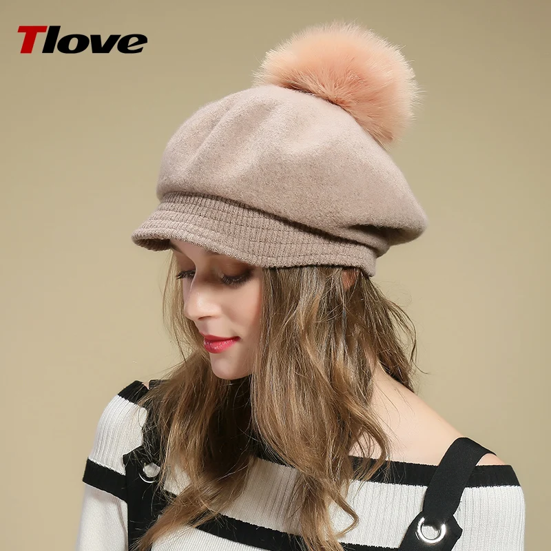 women's hats with ball on top