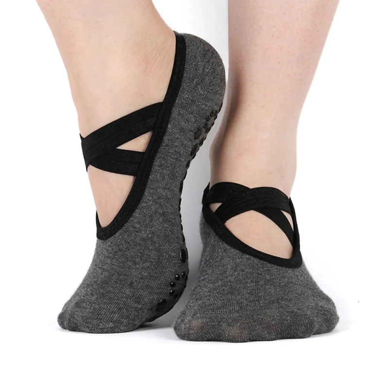 

Women Non-Slip Yoga Socks For Backless Fitness Pilates Breathable Ballet Foot Scoken Ladies Sport Gym Sock Dance Slippers