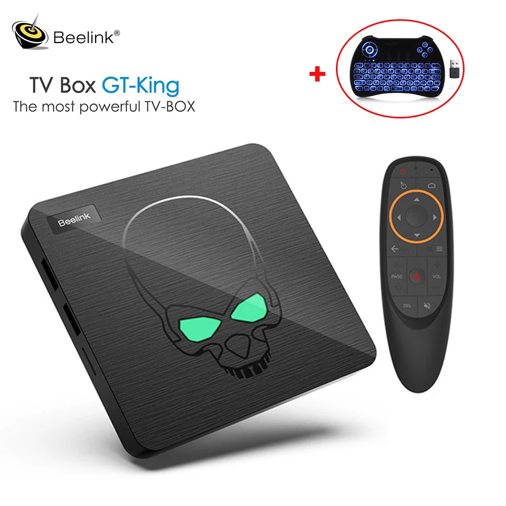 

Beelink GT - King Android 9.0 TV Box Amlogic S922X 4GB 64GB 2.4G Voice Remote Control 1000Mbps 4K HD 2.4G + 5.8G WiFi USB3.0