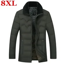 Новинка размера плюс 8xl 7xl зимняя теплая куртка для мужчин, свободные пальто, повседневное мужское толстое пальто, мужское тонкое повседневное хлопковое стеганое повседневное теплое пальто