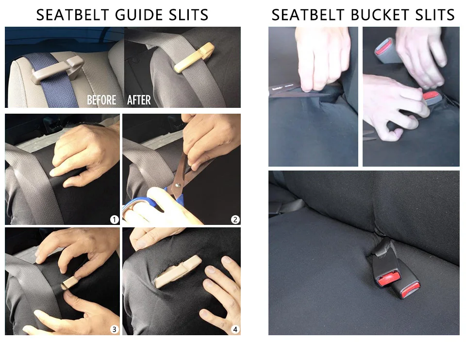 Чехлы для автомобильных сидений, полный комплект, передние+ задние с подушкой безопасности, универсальные, подходят для грузовиков, внедорожников, мягкие, дышащие и прочные