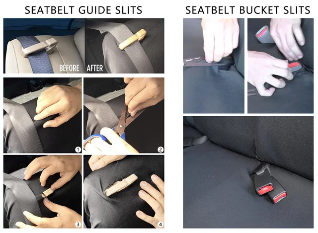 AUTOYOUTH Brand Embroidery Car Seat Covers Set Universal Fit Most Cars Covers with Tire Track Detail Styling Car Seat Protector -