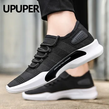 

UPUPER Light Running Shoes For Men Breathable Mesh Lace-Up Men's Sneakers Simple Style Non-slip Trainers Men Shoes 2019