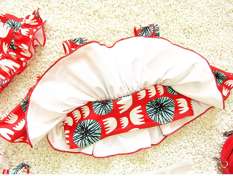 Детский летний цветочный купальный костюм для девочек, детский купальник, комплект бикини, пляжная одежда, Раздельный купальник из трех предметов