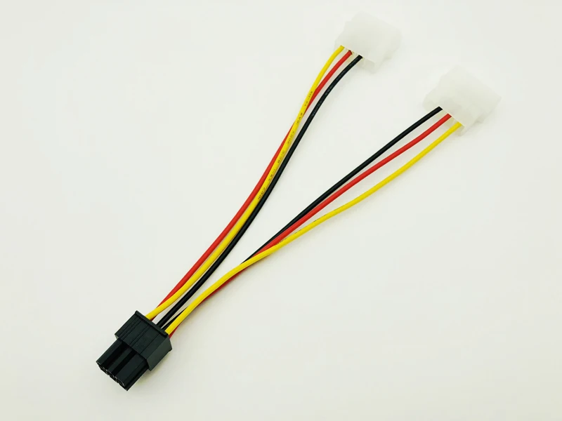 5 шт./лот двойной 4 Pin к 6 Molex PCI E внешняя видеокарта кабель питания конвертер