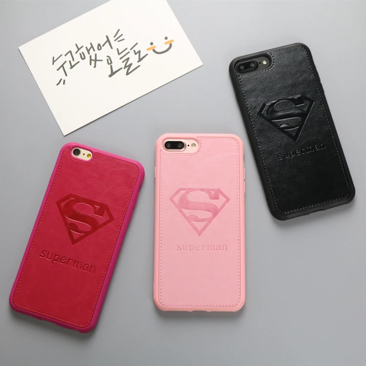

Simple Anime Superman Pattern Phone Cover Case For Iphone X Xs Max Xr 10 8 7 6 6s Plus Luxury Soft Silicone Couple Coque Fundas