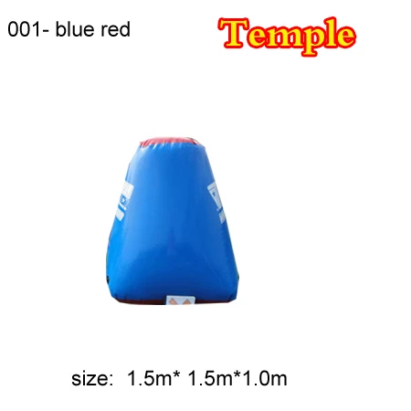 Хит надувной набор бункеров для пейнтбольных пистолетов для защиты груди 0,7 мм ПВХ брезент - Цвет: 001 blue red