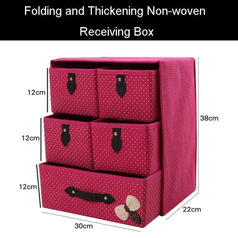 

Thickened Non-woven Receiving Box Folding Storage Tank Storage box Drawer Folding Receiving Underwear box Drawer box