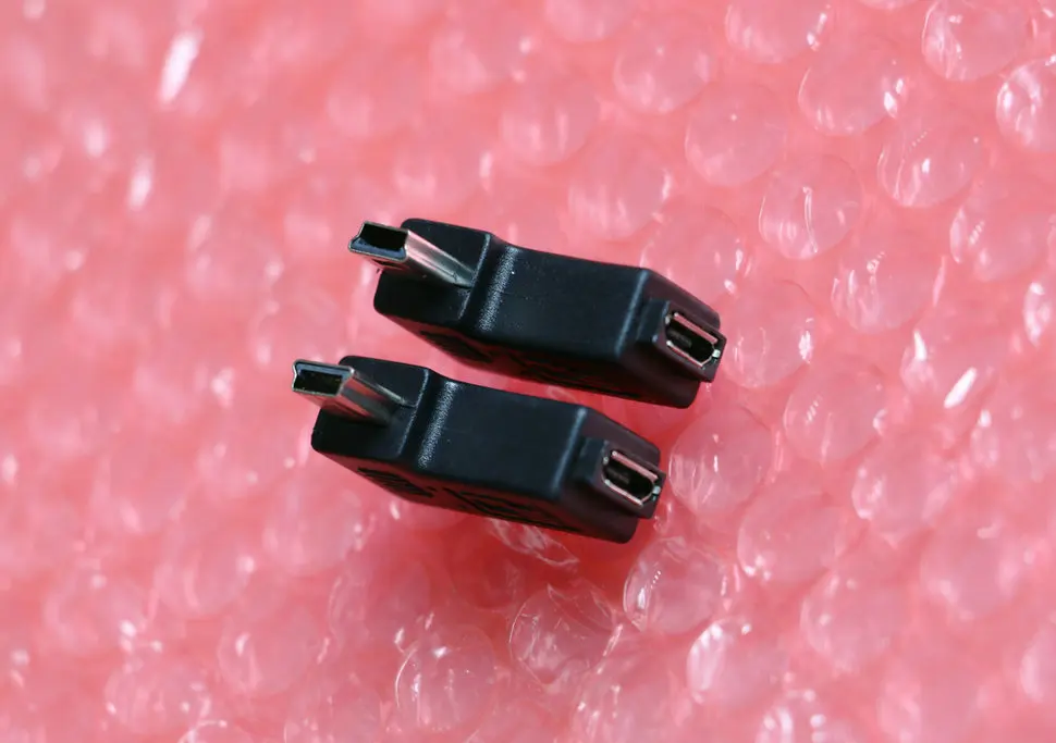 2 пары * 4 шт. гнездовой разъем micro usb b к Мини папе 5-контактный 90 левый + правый угол