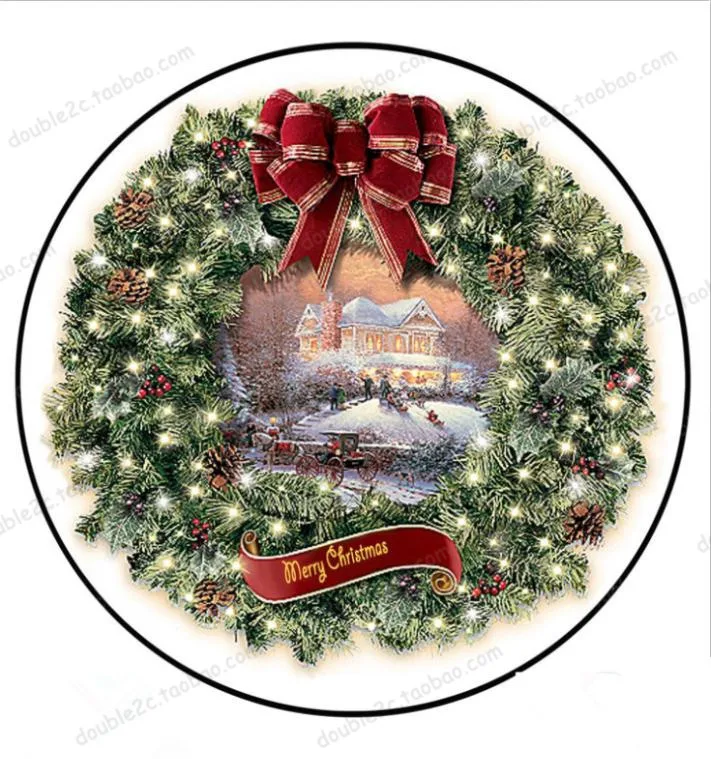Рождество съедобные Бумага для торта Топпер, 8 ''Веселые Рождество колокол съедобные индивидуальные Еда Бумага для рождественской вечеринки украшения