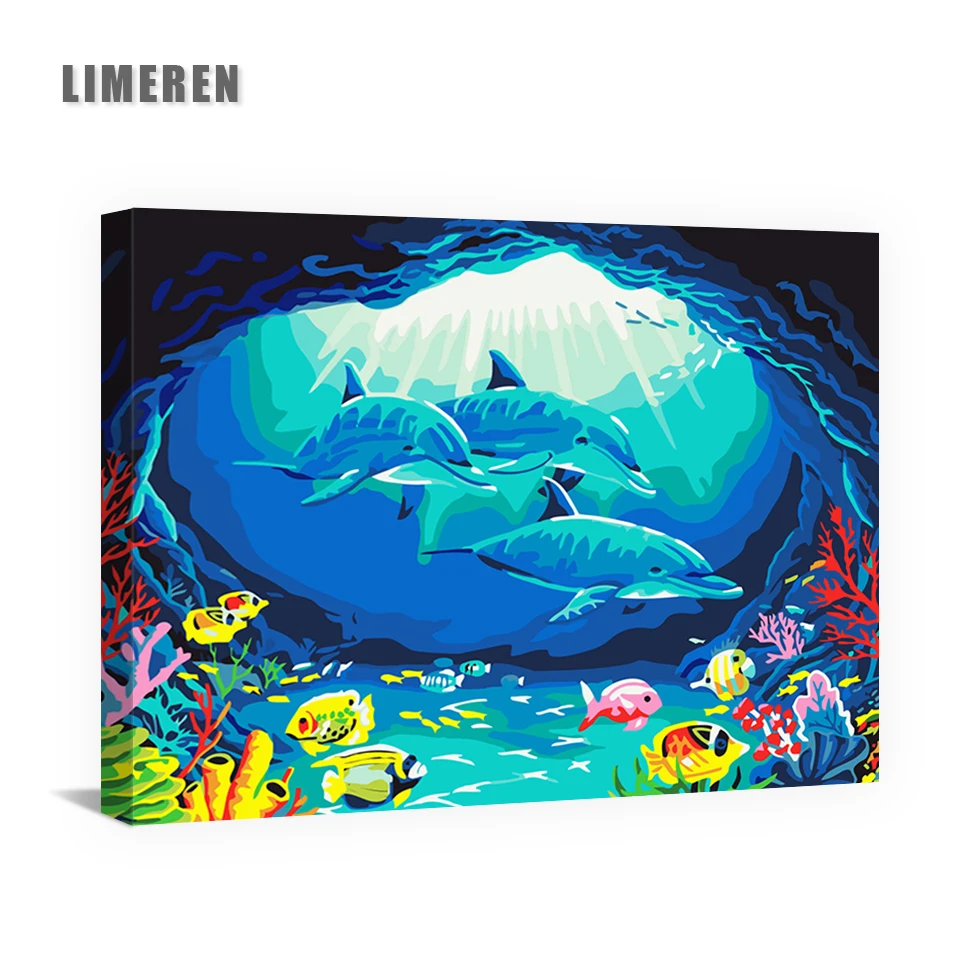 The underwater world DIY Painting By Numbers Kits Drawing Painting By