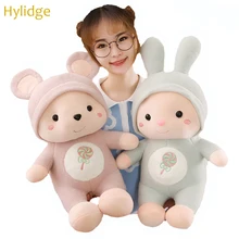 Hylidge Корейский леденец принт мышь кролик мягкая игрушка для маленьких девочек плюшевая игрушка для дивана Подушка детский подарок на Рождество Хэллоуин