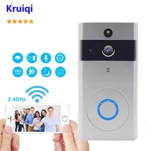 Best Price Kruiqi Video Doorbell Camera Wireless 720P Intercom Doorbell with IR Night Vision Move Detection Two-Way Audio Camera Doorbell Best Price Kruiqi Video Doorbell Camera Wireless 720P Intercom Doorbell with IR Night Vision Move Detection Two-Way Audio Camera Doorbell