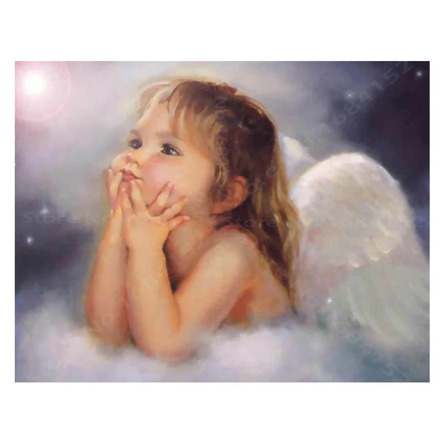 

Mosaic stickers 5D Diamond Painting baby angels 3D DIY Diamond Embroidery girl Full Square Cross Stitch Needleworks Home Decor