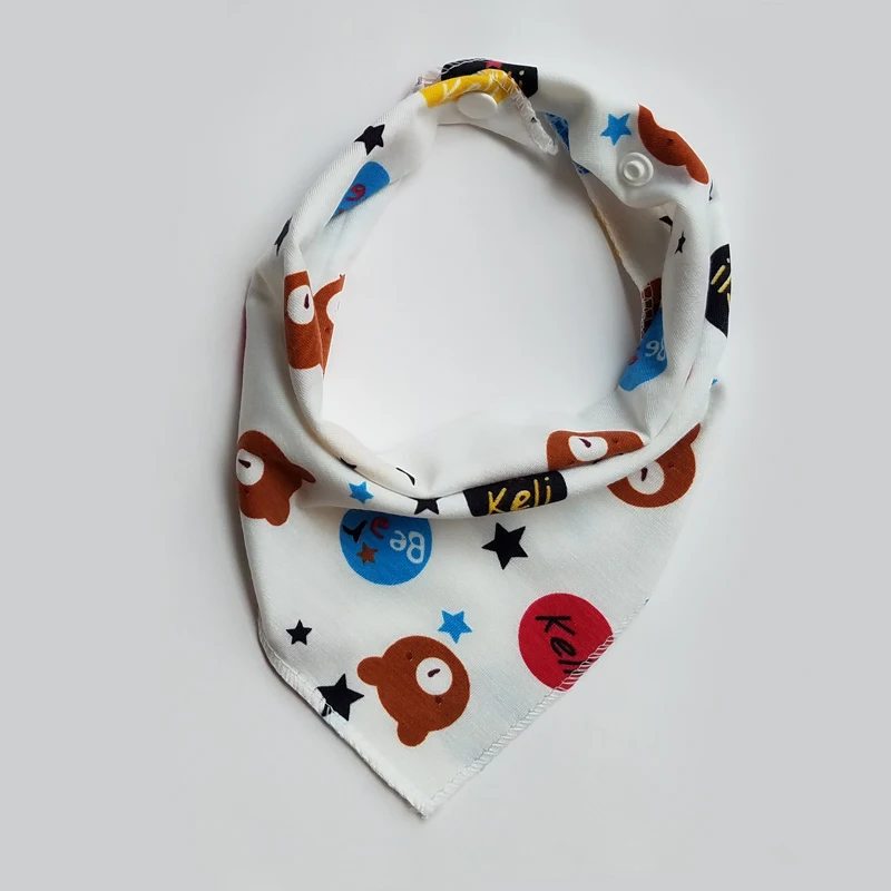 Cotton Bandana baby bibs Babador Feeding Smock Infant Burp Cloths bib Cartoon Saliva Towel Baby Eating Accessory Baby Stuff