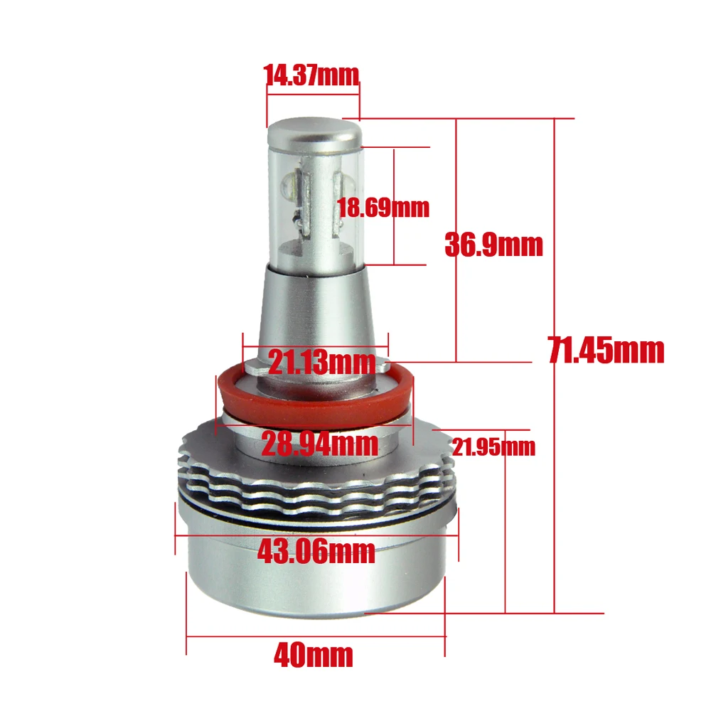  AutoEC H8 30W LED Fog Light for Accord 2013 super bright 6000K DC10V-30V #TD005 - 32360014875