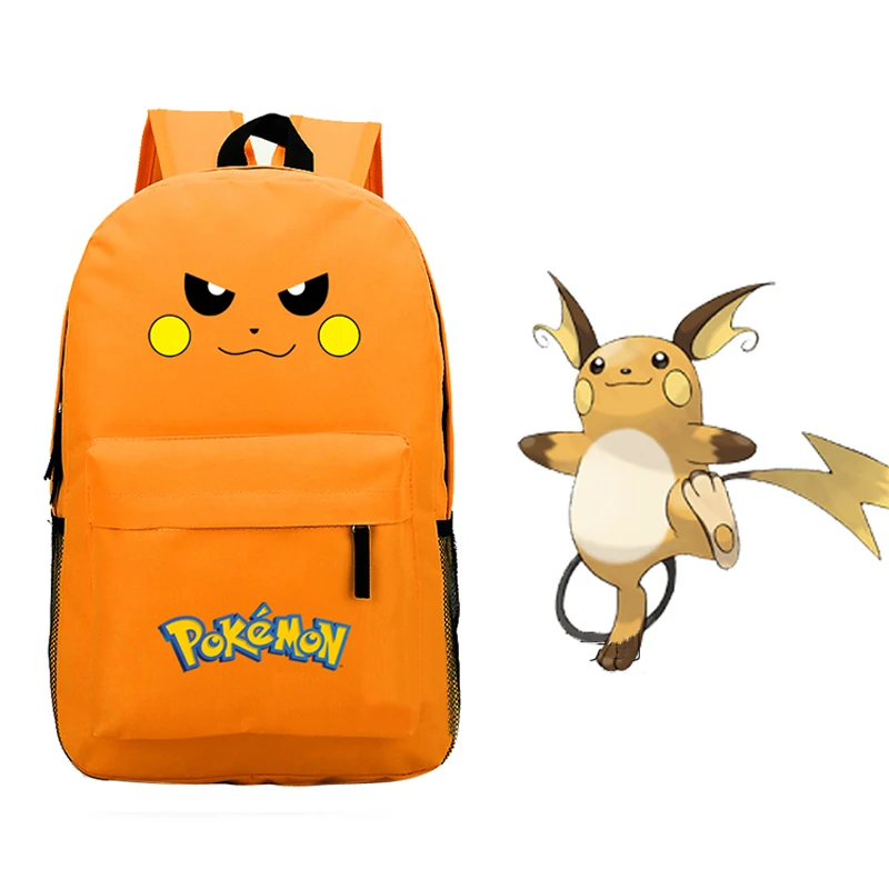 

Anime Pokemon Pocket Monsters Kawaii Raichu Printing Emoji School Bags for Teenagers Mochila Feminina Children Mini Backpacks