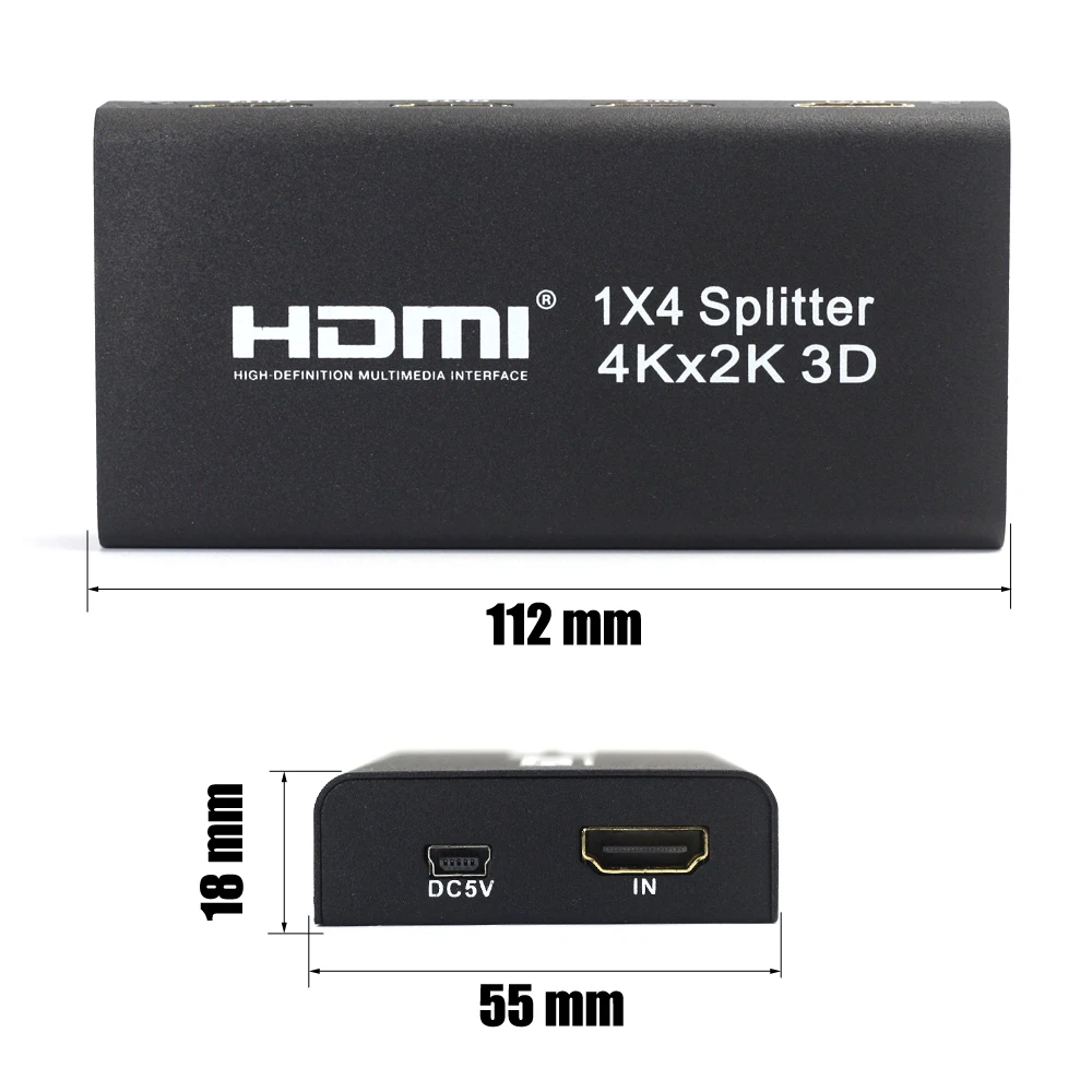 AIXXCO 3D 2k 4K HDMI 2160P разветвитель 1X4 Hdmi концентратор ретранслятор усилитель 1 4 1080p в