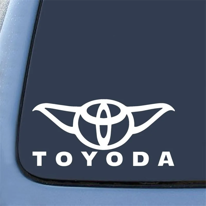 Toyoda йода наклейка Стикеры ноутбук Тетрадь Плашк отрезка белый 5 ''tall ПВХ