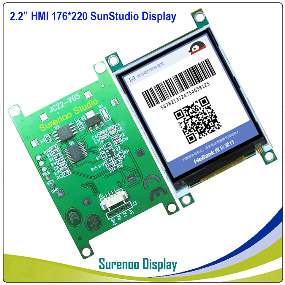 220 "176*2,2 HMI умный USART UART серийный TFT ЖК-модуль дисплей Панель для Arduino без сенсорной панели