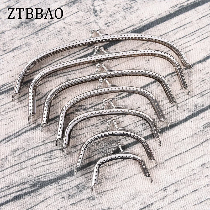 1PCS Bronze DIY Metal Kiss Clasp Lock Frame For Purse Handbag Handle Coins Bags 6.5/8.5/10.5/12.5/15/18/20.5cm Fashion Handle