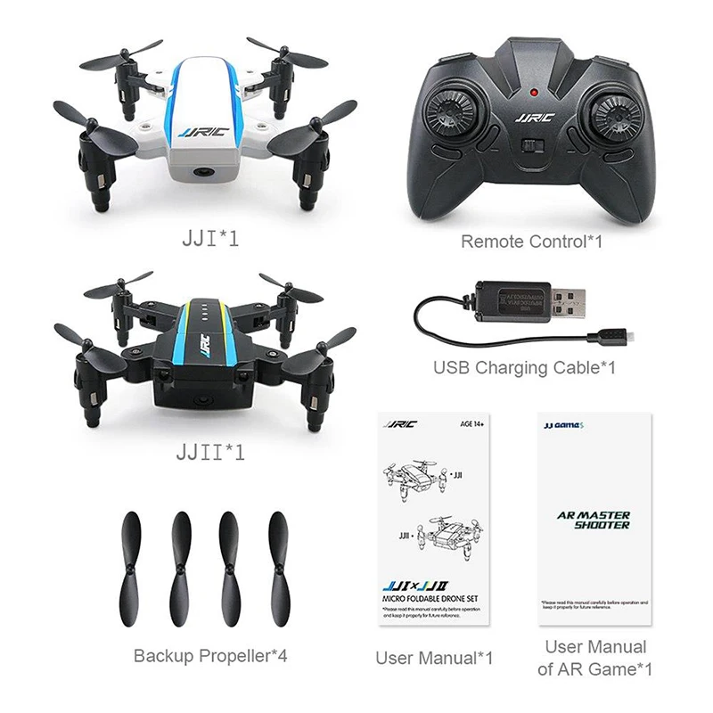 JJRC H345 мини двойной складной Дрон с дистанционным управлением и 2 4G 4CH 6 оси