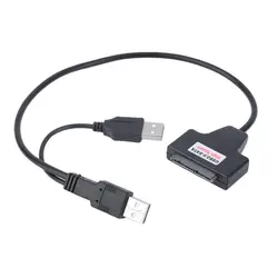 USB в SATA адаптер usb-кабель 2,0 до 1,8 дюйма 7 + 9 16-контактный микро переходник SATA для настольных портативных ПК HDD жесткий диск черный