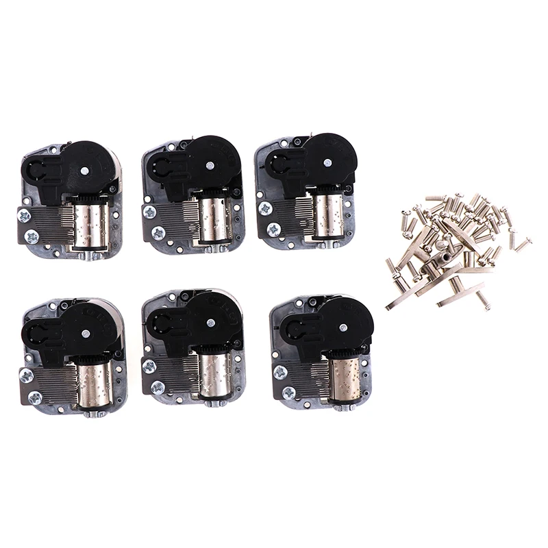 

1pc Mechanical Diy Windup Music Box Sankyo Musical Movement Screws Key Home Decor Silver Approx 50g Craft Decoration