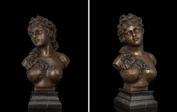 

Art Deco Sculpture Beautiful Half naked Woman Bronze Statue