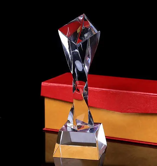 24 см Твист кристалл, приз, Кубок творческие настройки приз чашки продвижение поощрения сувенир - Цвет: transparent
