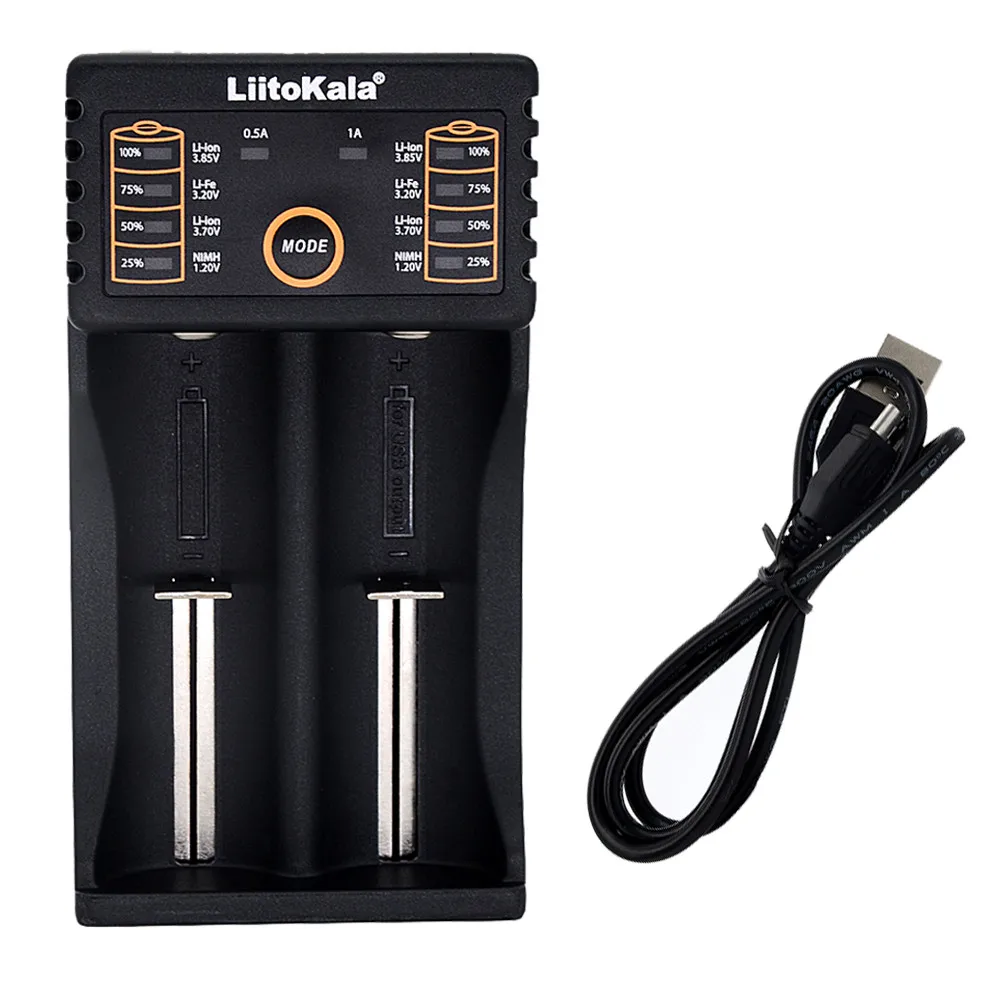 Lii-202 LiitoKala Carregador DE Bateria Inteligente com Funcao DE Banco DE Potencia USB para Ni-MH Bateria DE I