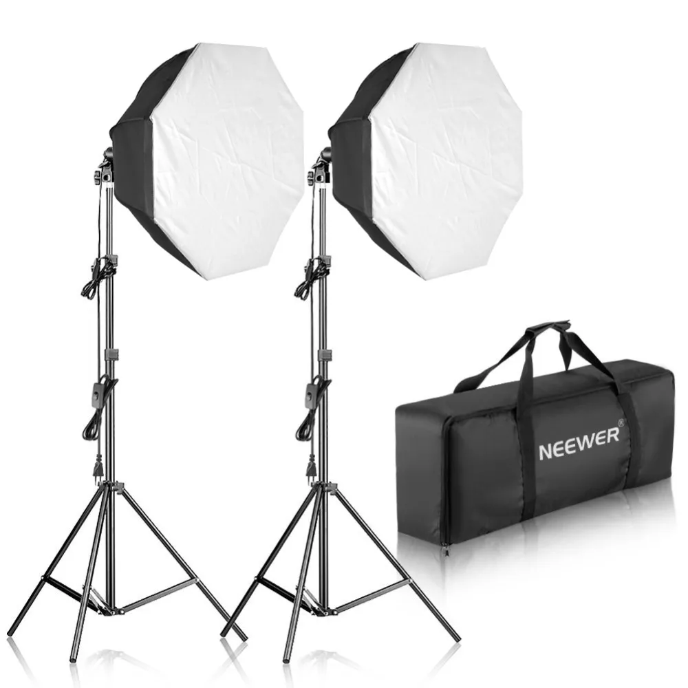 

Neewer 700W Octagon Softbox Continuous Lighting Kit for Camera Photo Video Photography Includes (2)80x80cm Softbox+(2)Light Bulb