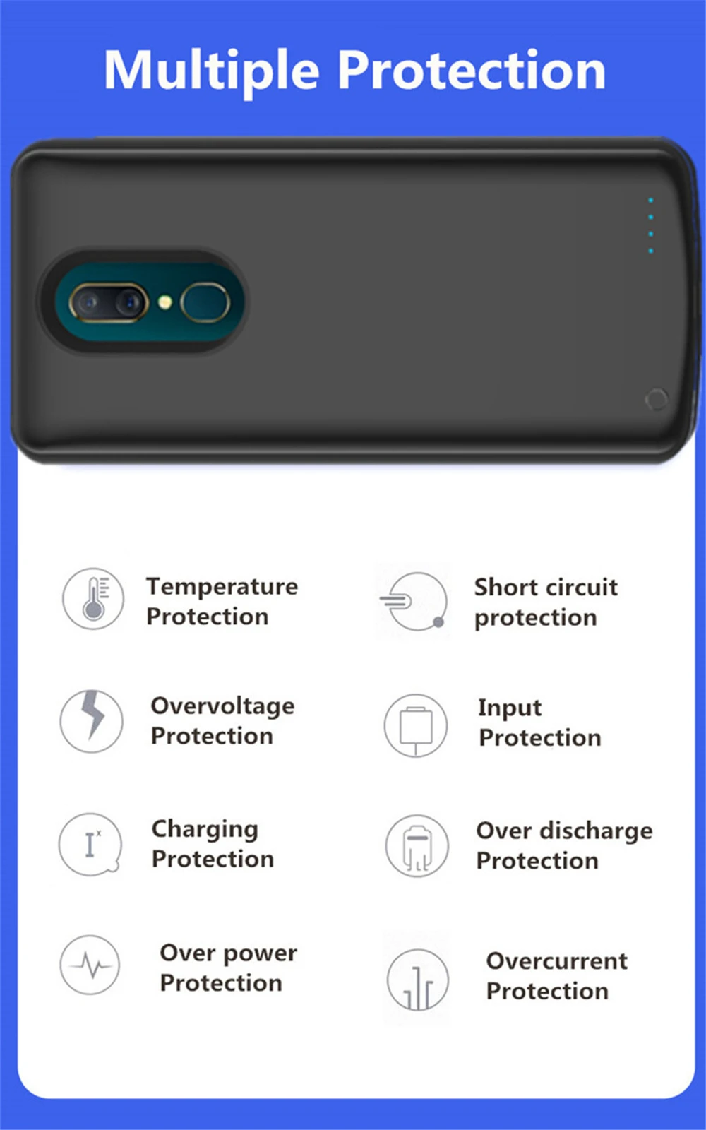 Carregador de Bateria Cases para Oppo Capa de Carregamento para Oppo Bateria Case Ultra Fino Portátil Power Bank a9 6500mah A9x 8 Estojos p carregador de bateria