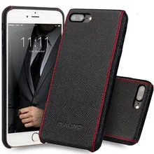 2016 QIALINO Case for iphone 7 Luxury Calf Skin Genuine Leather Cover for iphone 7 plus Ultra Slim fashion for 4.7/5.5 inch
