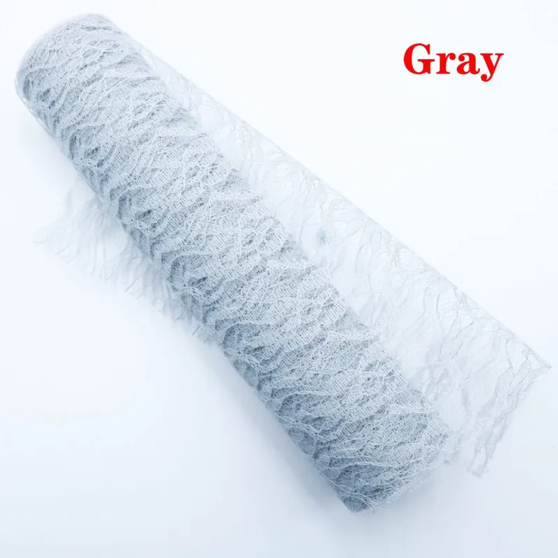Тюлевая рулонная катушка кружева 1" x10yards DIY сетчатая ткань для свадебной вечеринки стол бегун стул створки Винтажный стиль цветочное украшение места