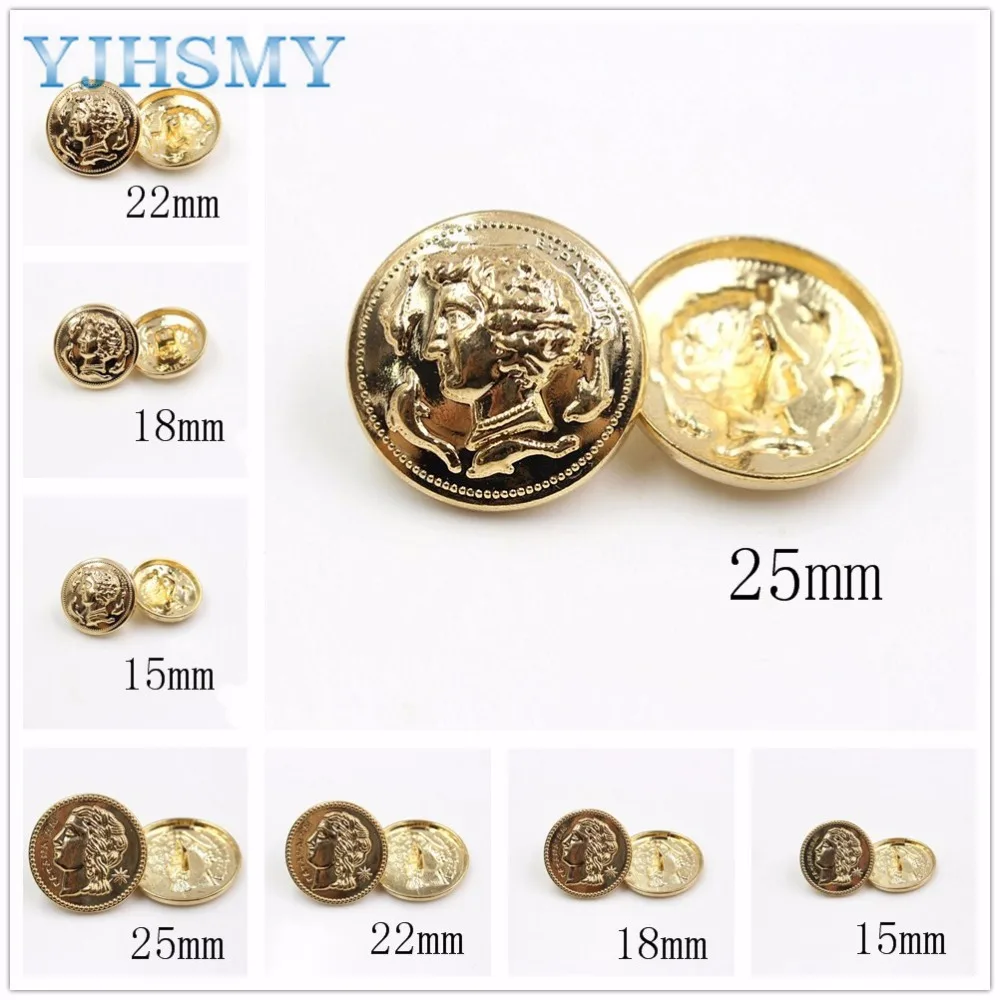 

YJHSMY 178093,10 pcs 15/22MM classic metal buttons , clothing accessories, DIY craft materials, craft sewing accessories button.